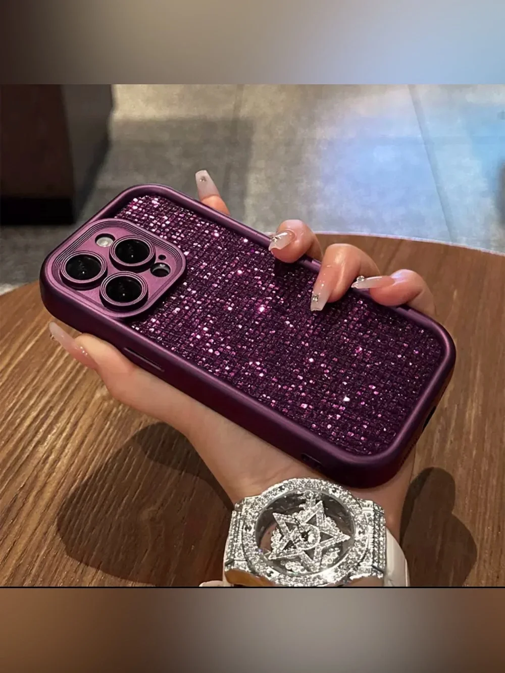 Glitter Rhinestone iPhone 14 Pro Max Case | Sparkly Luxury Bling Phone Cover